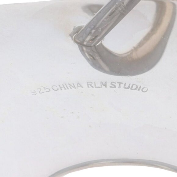 RLM Studio Circular Disk Hammered Pendant Necklace Sterling Silver 925 Cut Out - Picture 6 of 6